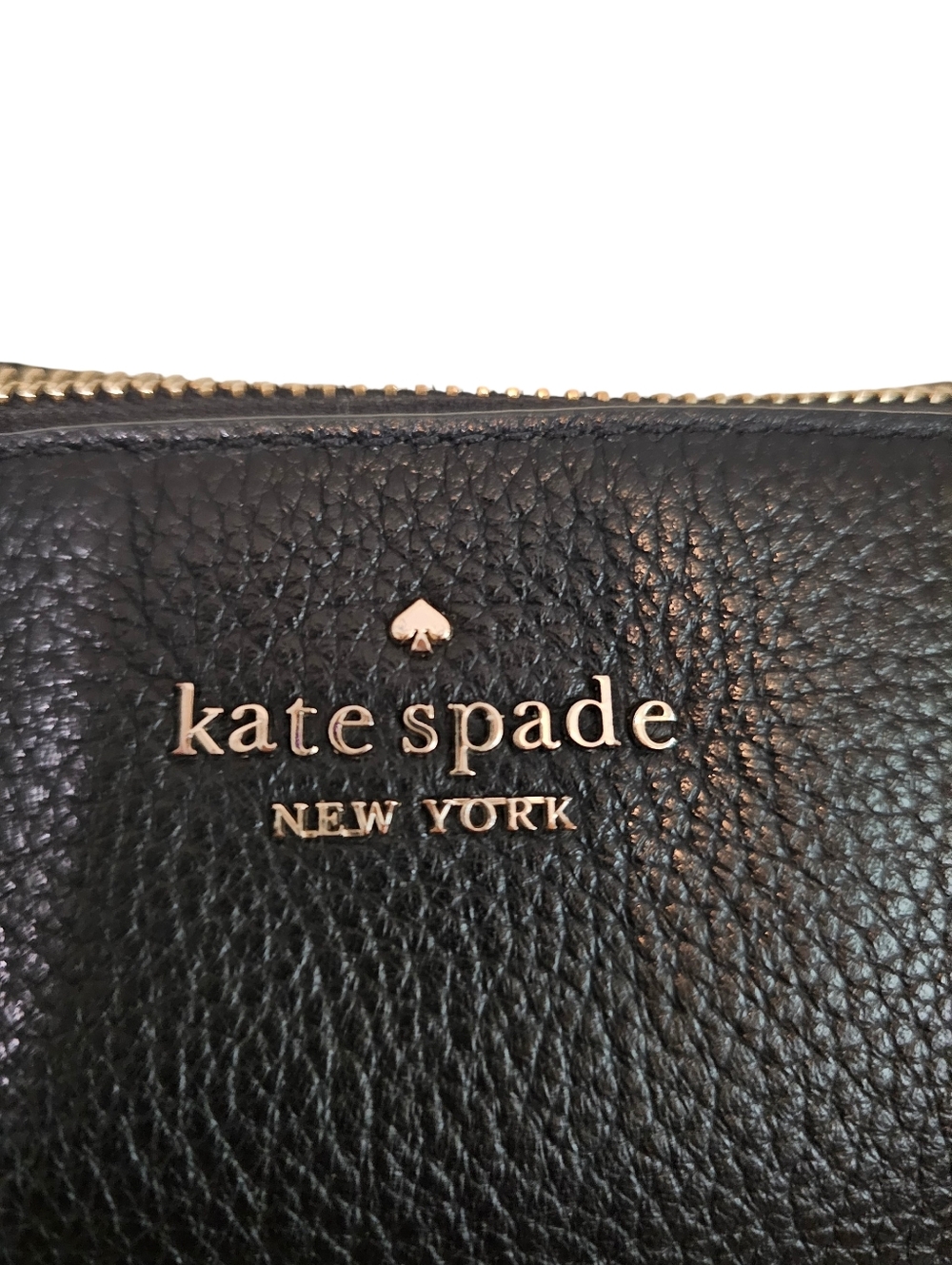 **SOLD** Pebbled Black Leather Kate Spade Jackson Triple Gusset Crossbody Bag - Picture 8 of 16